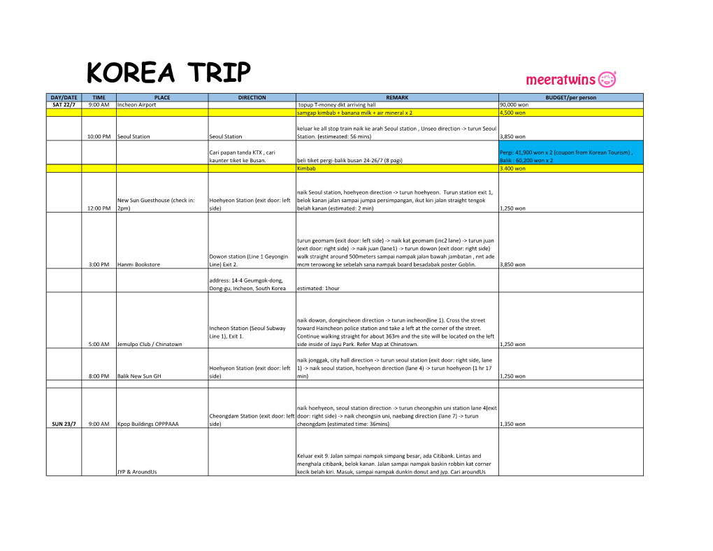 KOREAAAA Tentatif