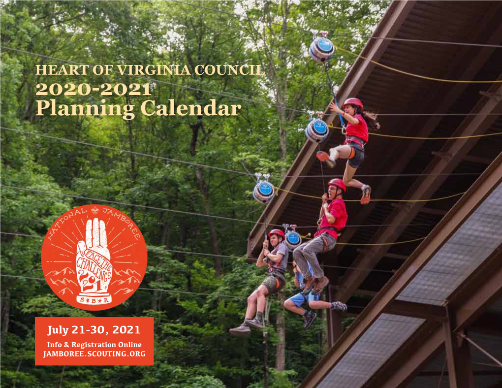 HEART of VIRGINIA COUNCIL 2020-2021 Planning Calendar