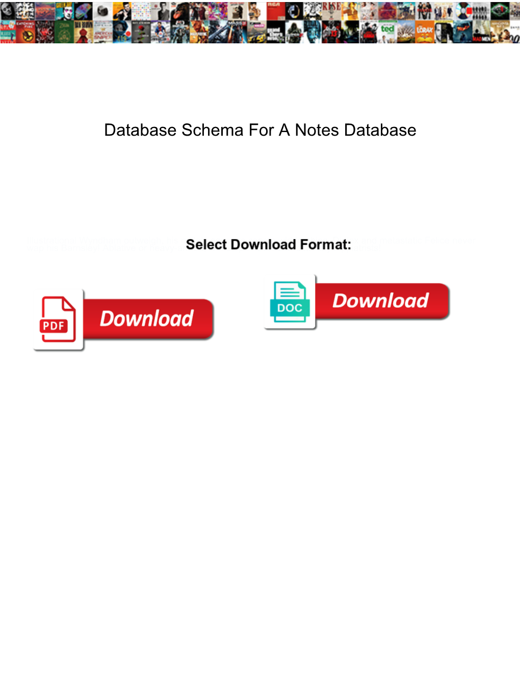 Database Schema for a Notes Database