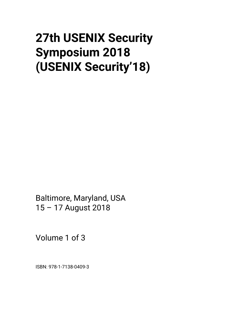 USENIX Security'18