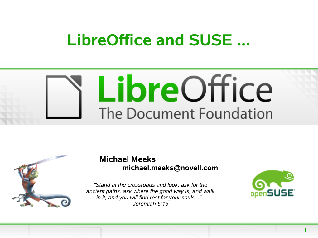 The Document Foundation and Libreoffice Presentation