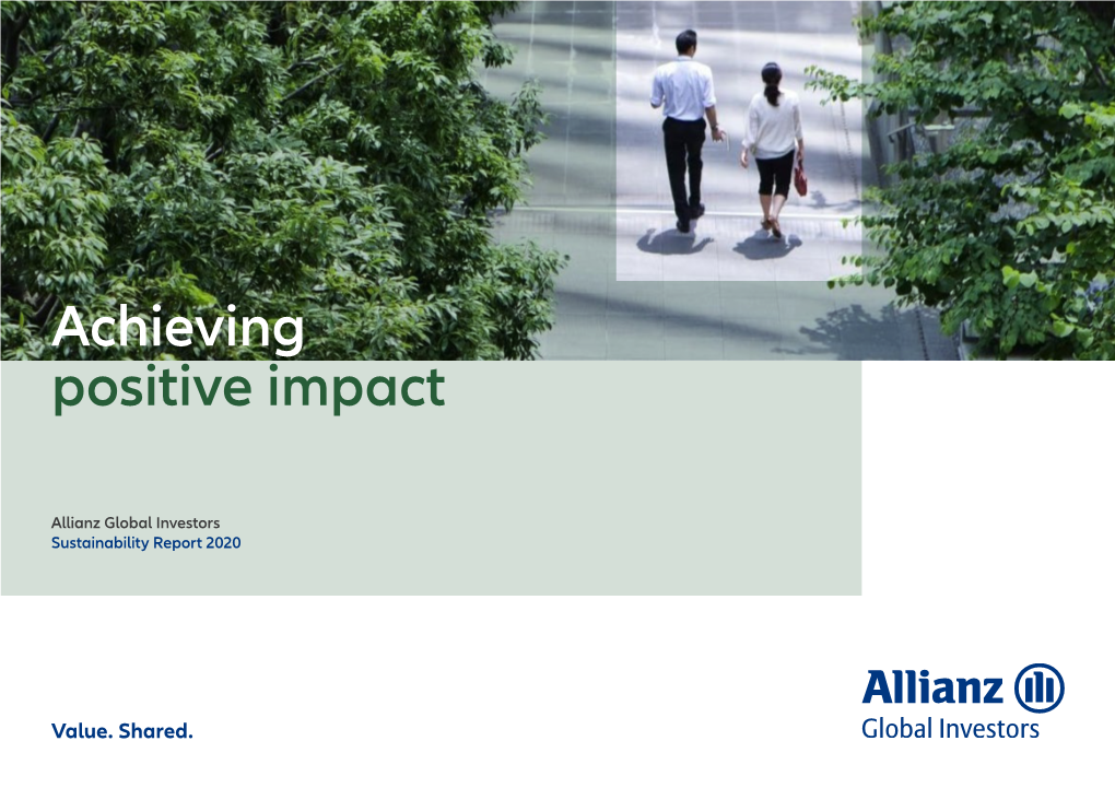 Allianz Global Investors Sustainability Report 2020