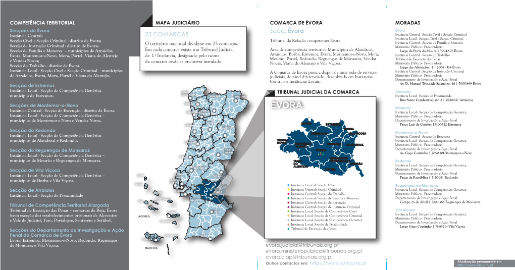 Flyer Do Tribunal Da Comarca De Évora