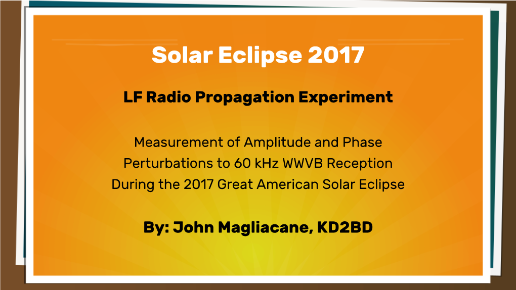 Solar Eclipse Effects on LF Propagation