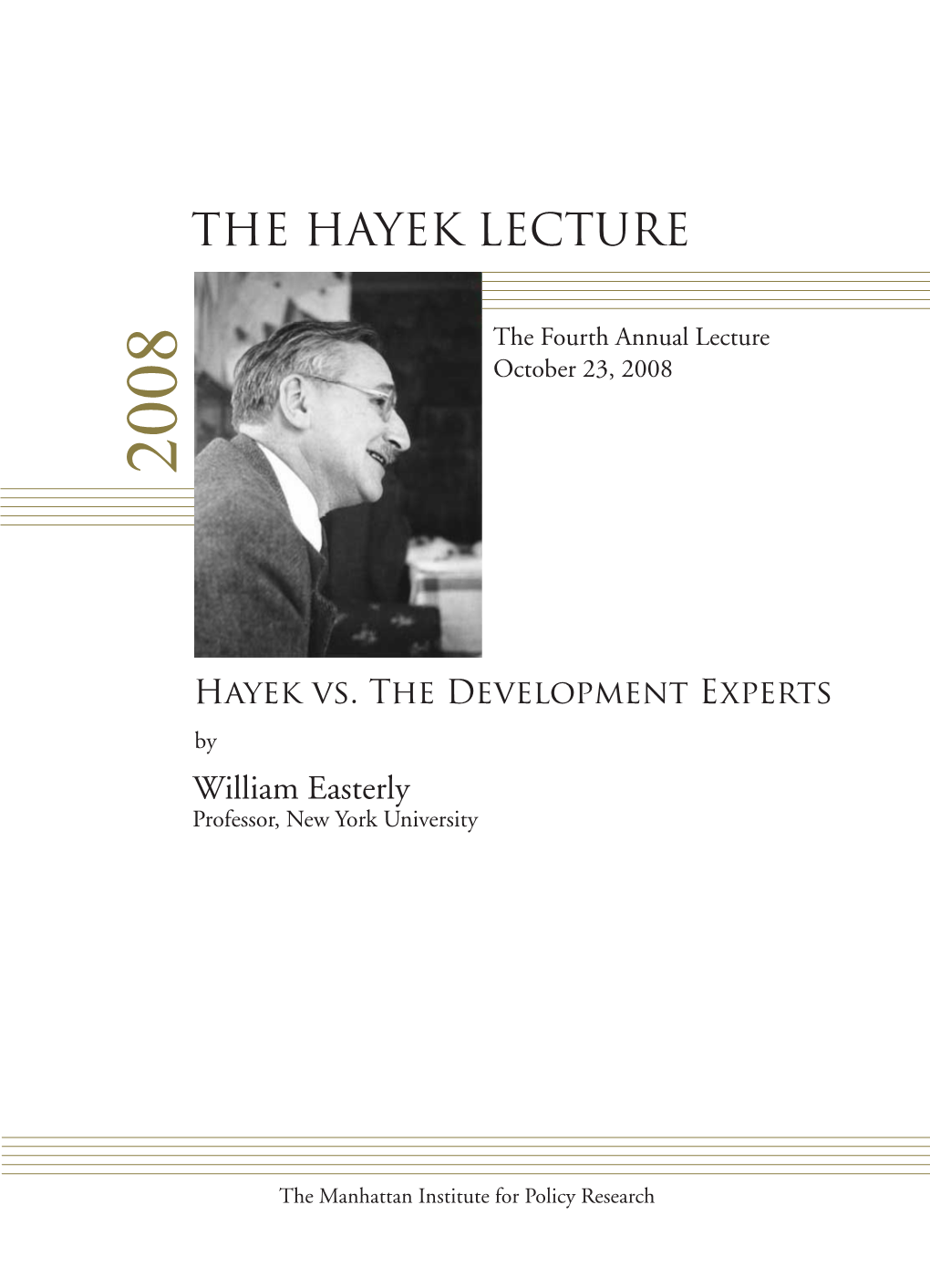 The Hayek Lecture