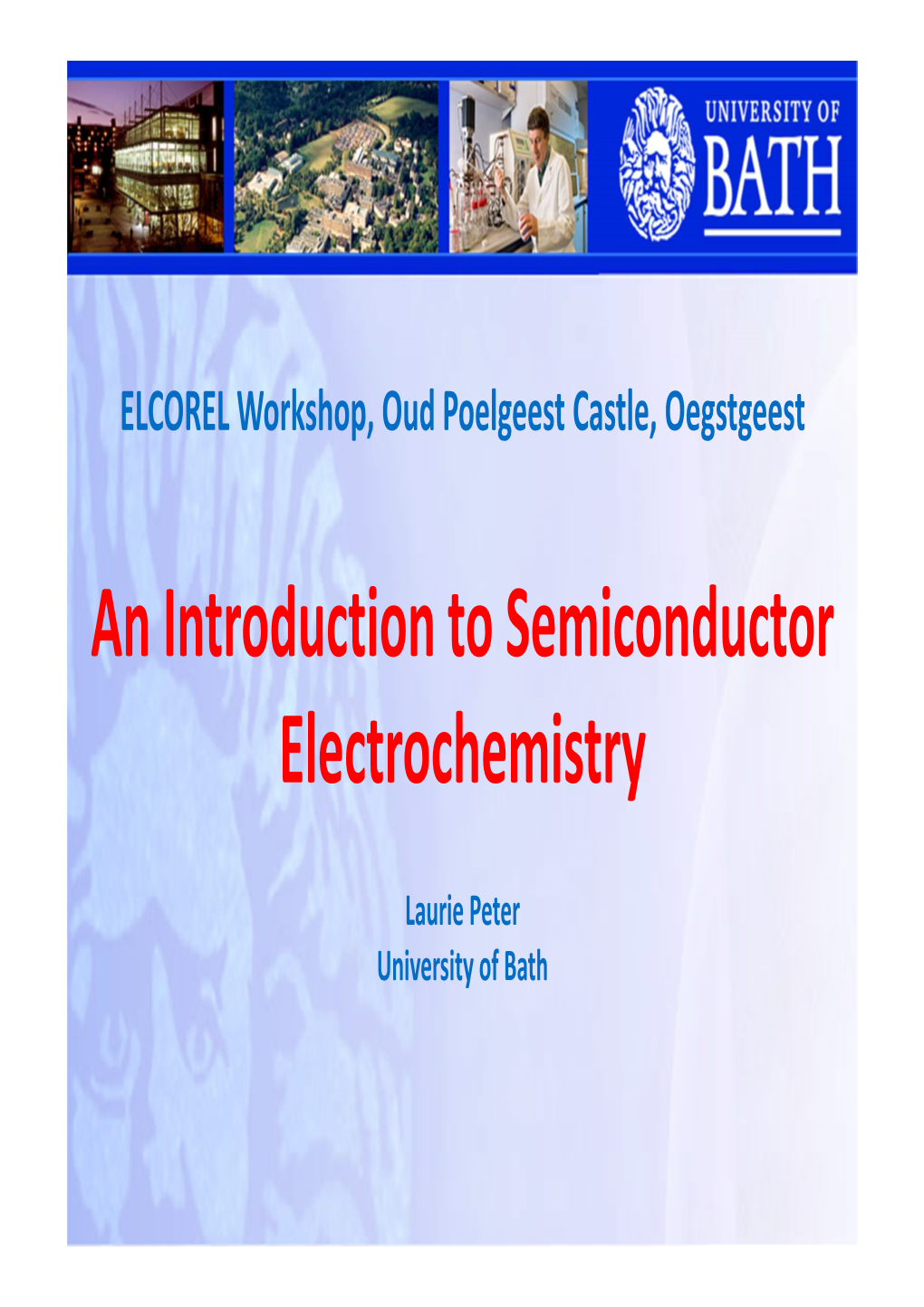An Introduction to Semiconductor Electrochemistry