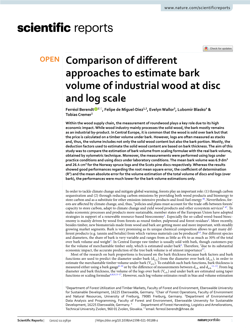 Comparison of Different Approaches to Estimate Bark Volume of Industrial