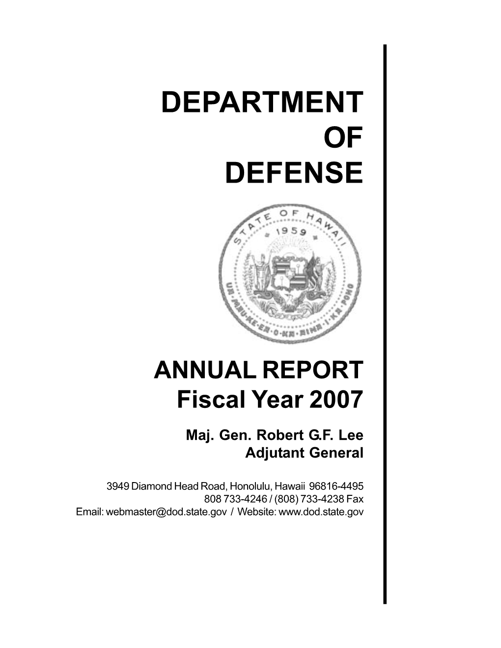 2007 DOD Annual Report