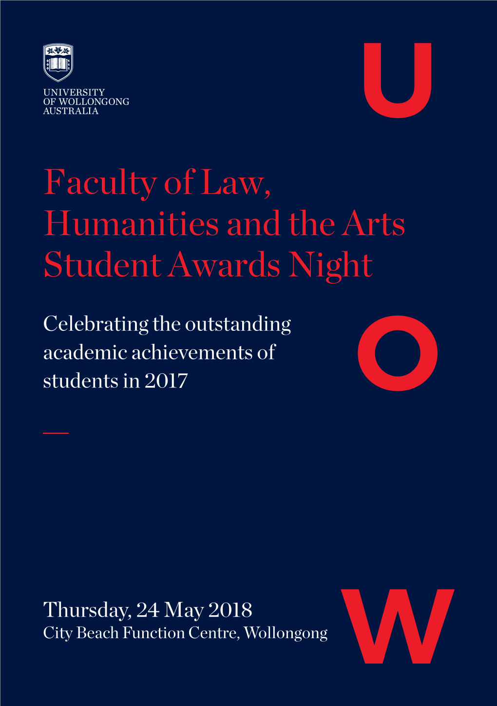 Faculty of Law, Humanities and the Arts Student Awards Night