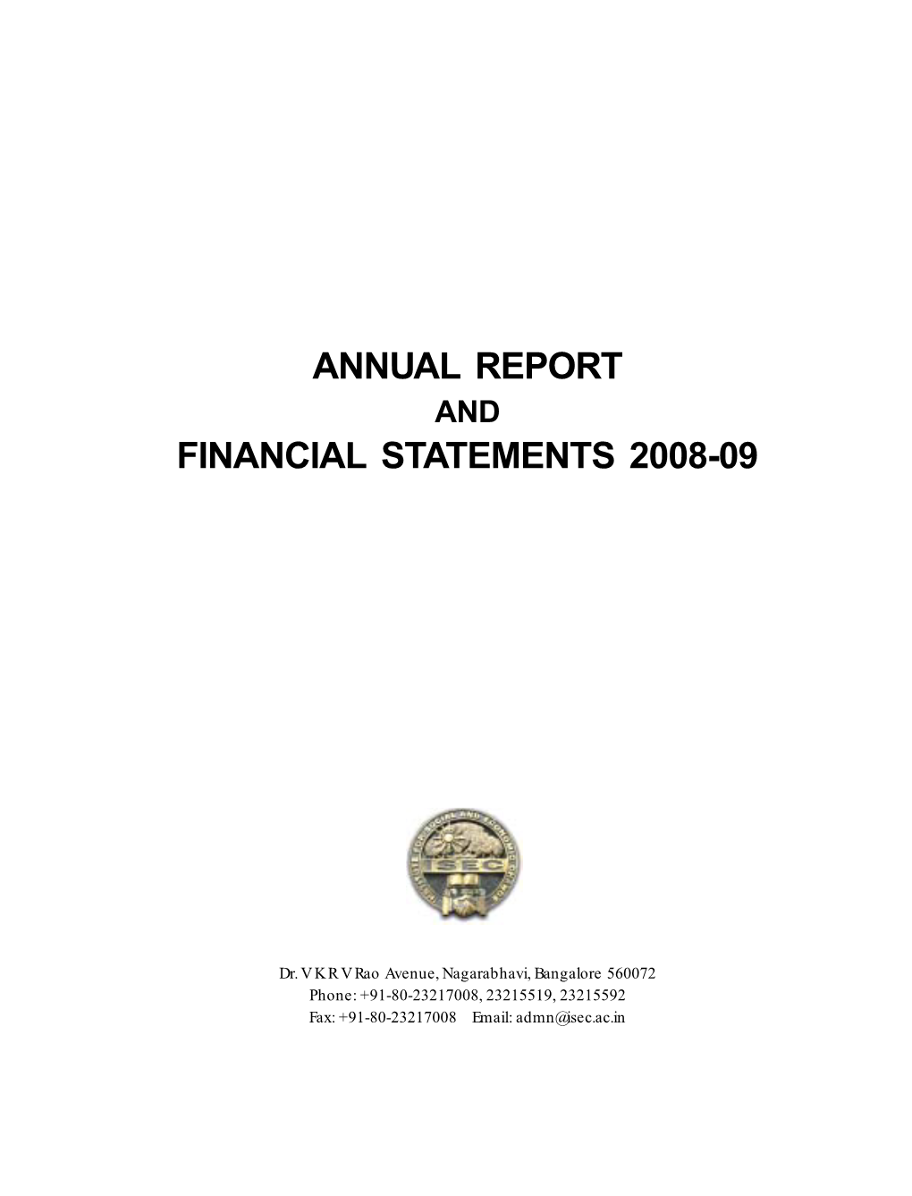 Annual Report 2008-09