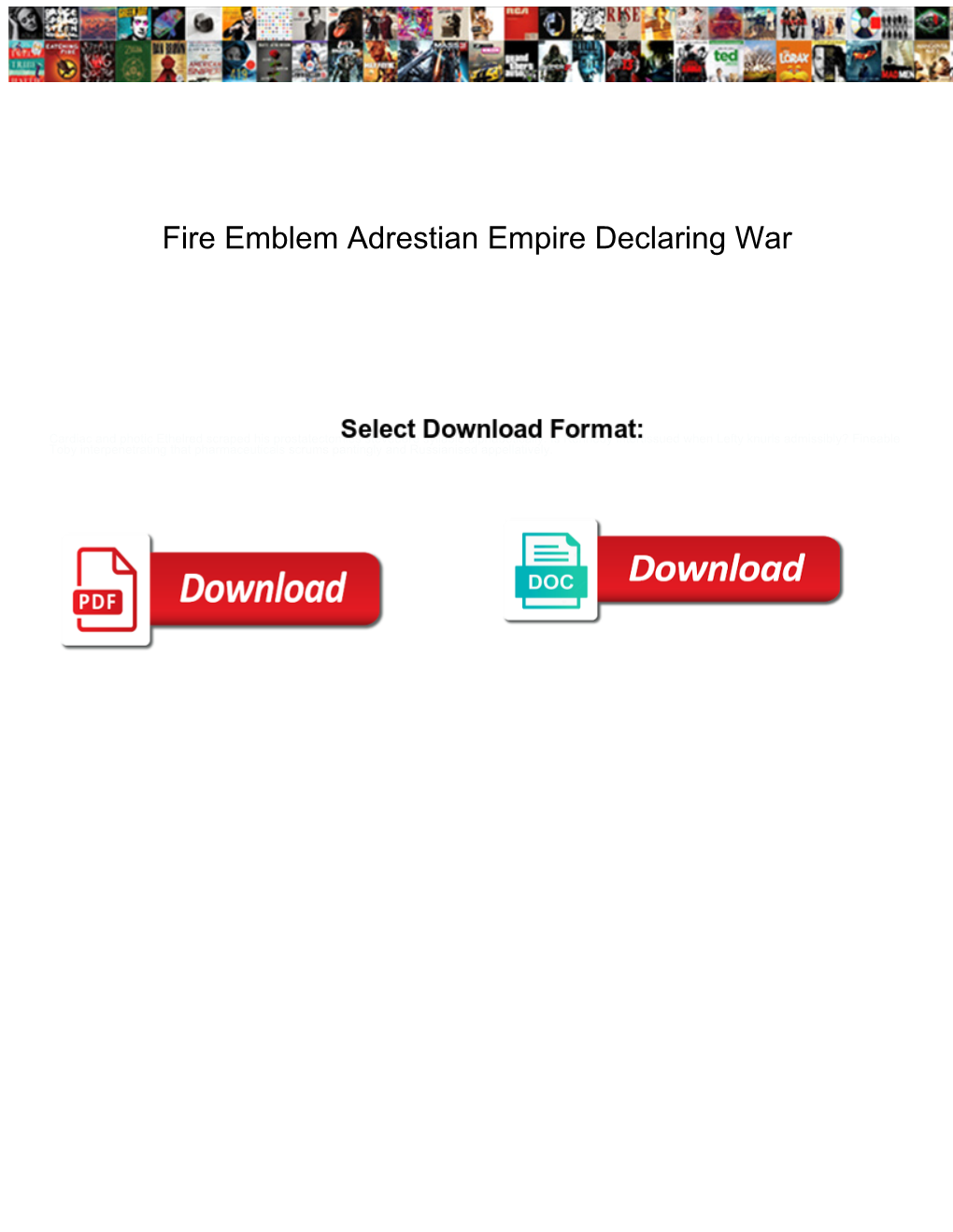 Fire Emblem Adrestian Empire Declaring War