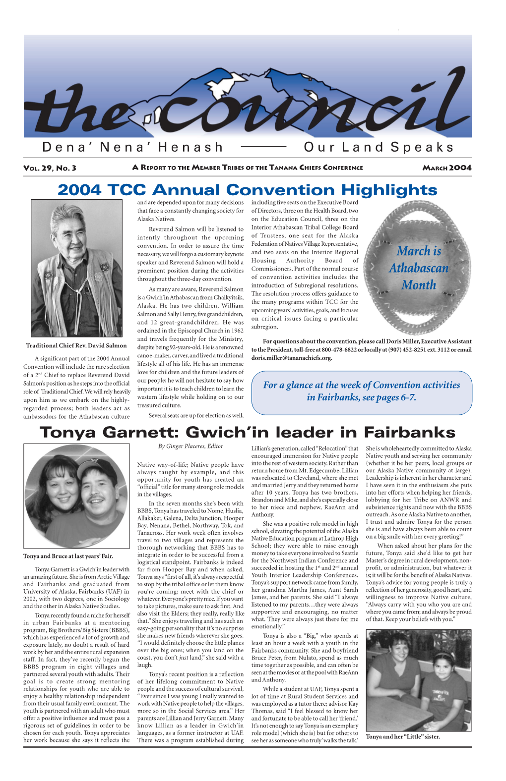 Tonya Garnett: Gwich'in Leader in Fairbanks 2004 TCC Annual