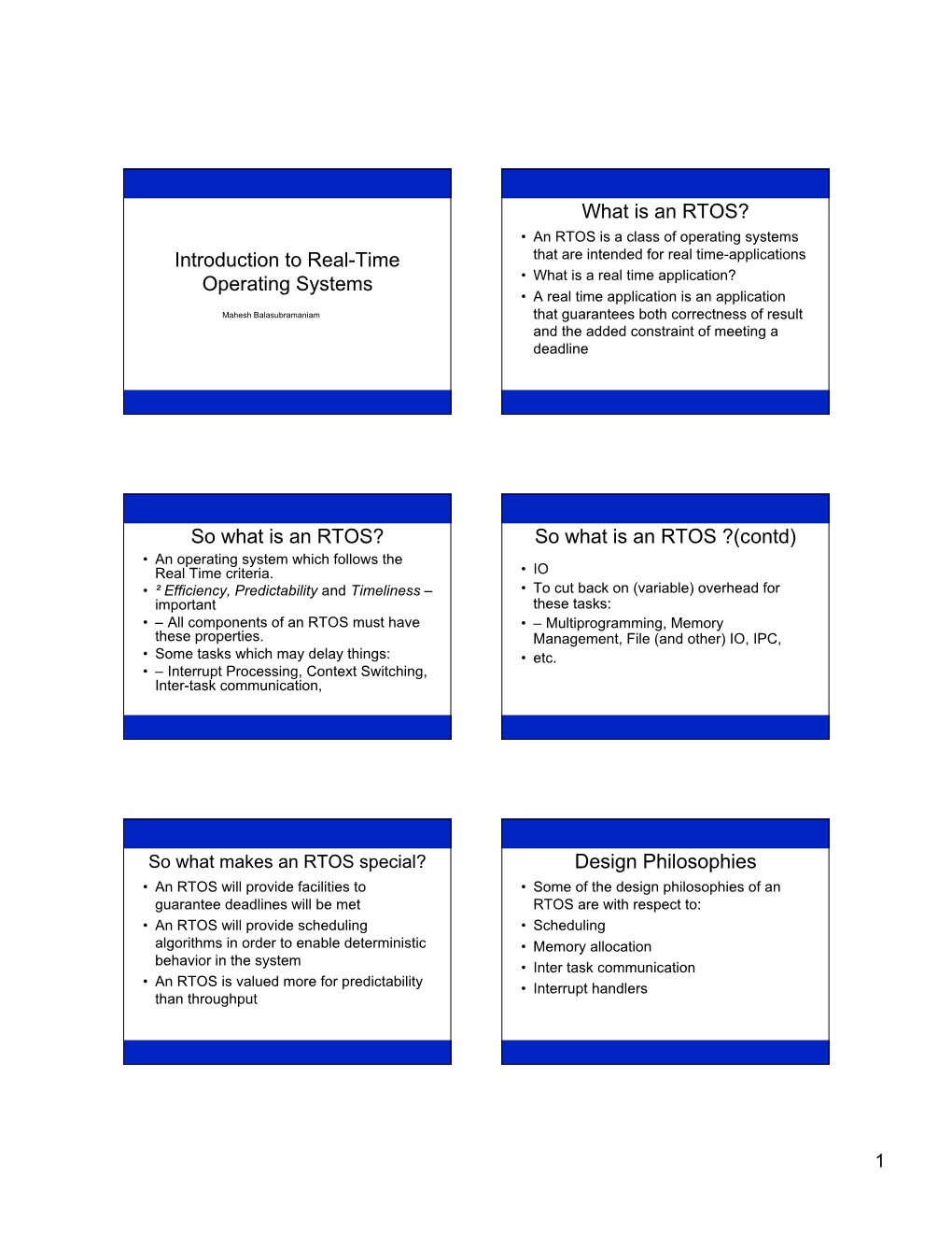 Introduction to Real-Time Operating Systems What Is an RTOS?