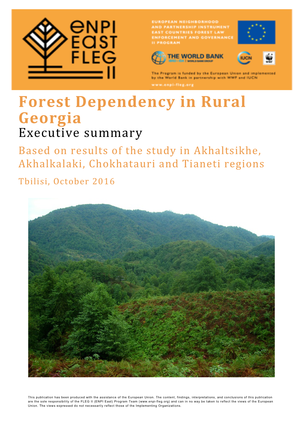 Forest Dependency in Rural Georgia Executive Summary
