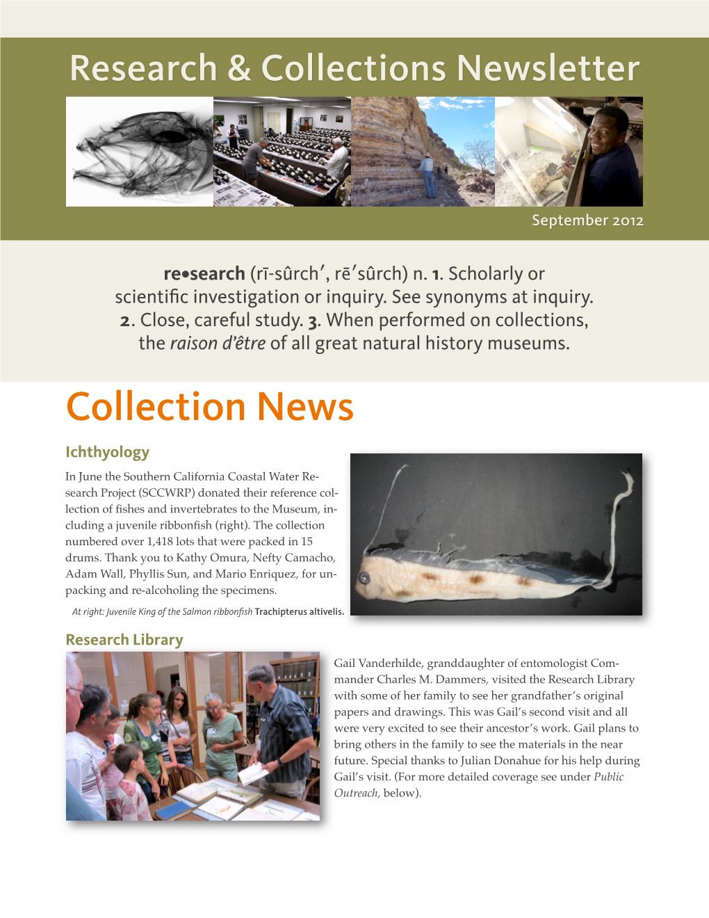 Research & Collections Newsletter