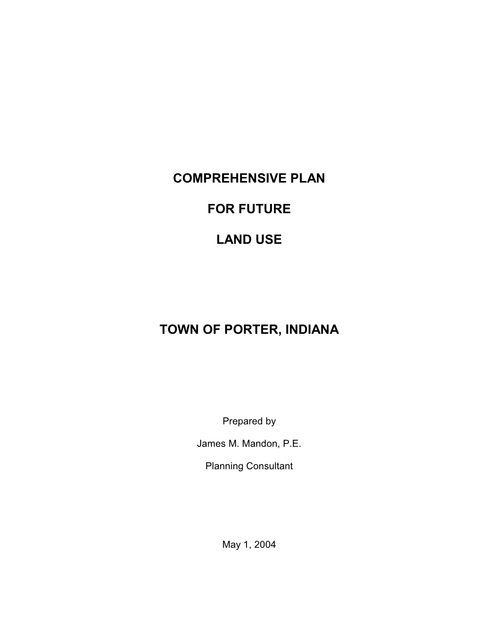 Comprehensive Plan