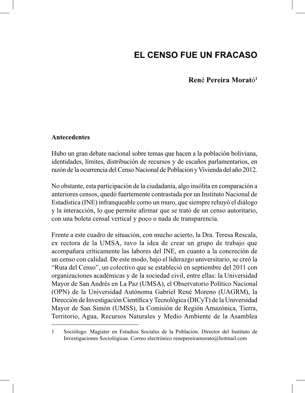 El Censo Fue Un Fracaso 183