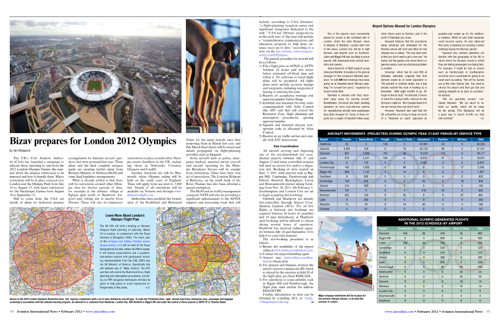 Bizav Prepares for London 2012 Olympics