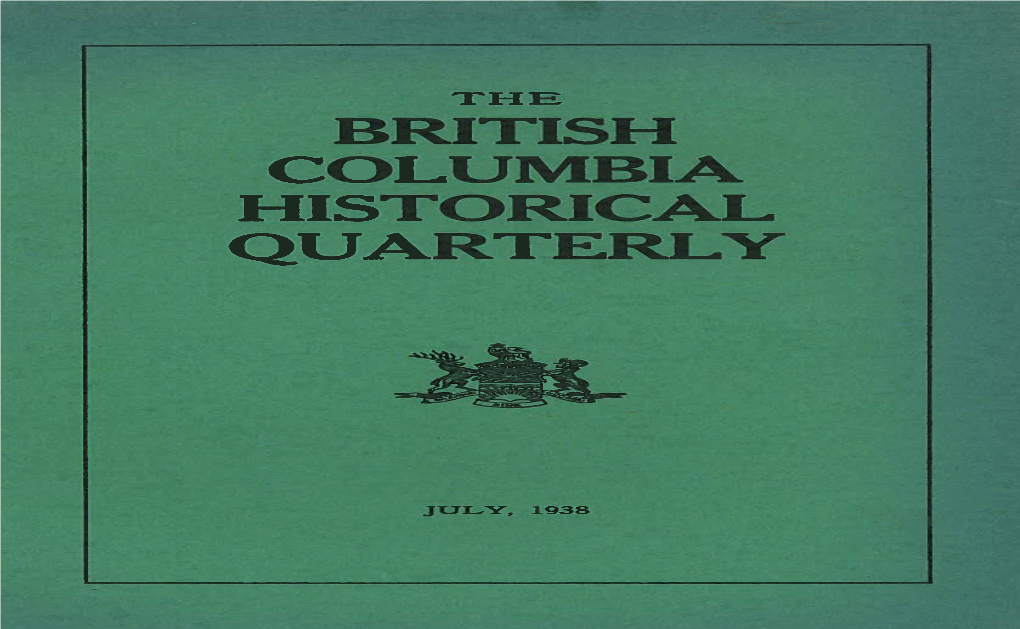 British Columbia Historical Quarterly