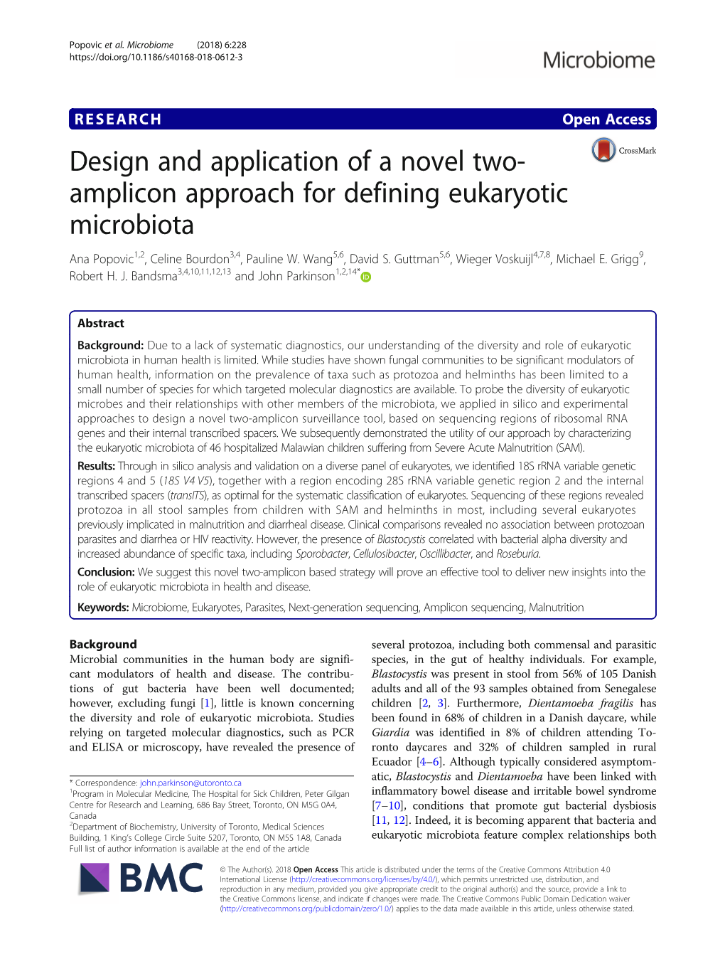 Design and Application of a Novel Two-Amplicon Approach for Defining