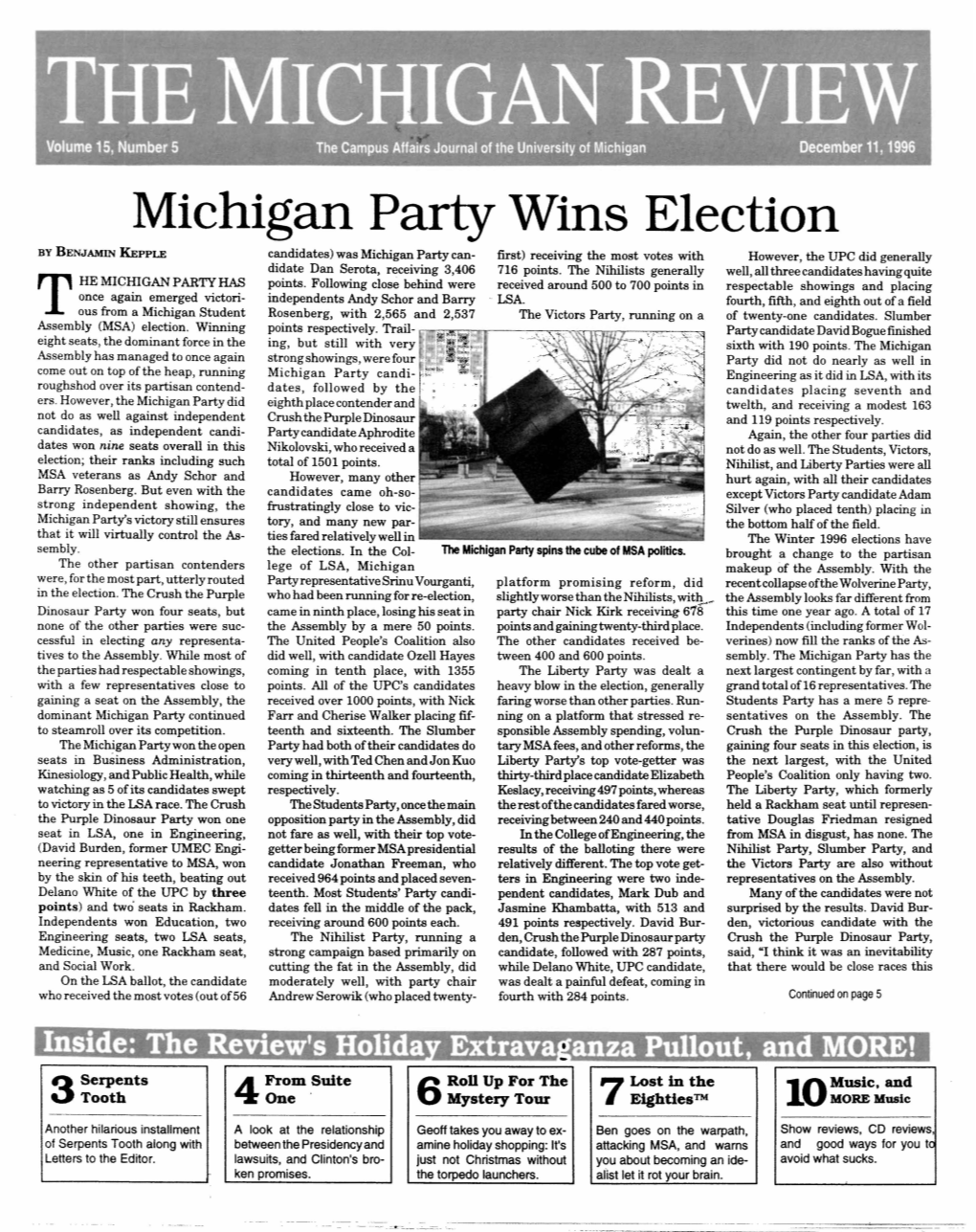 Michigan Party Wins Election