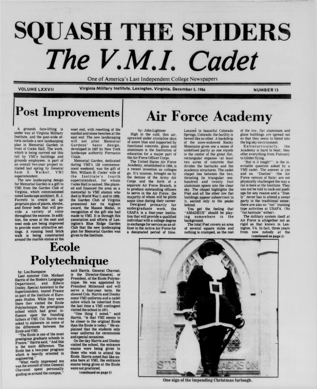 The V.M.L Cadet One of America's Last Independent College Newspapers