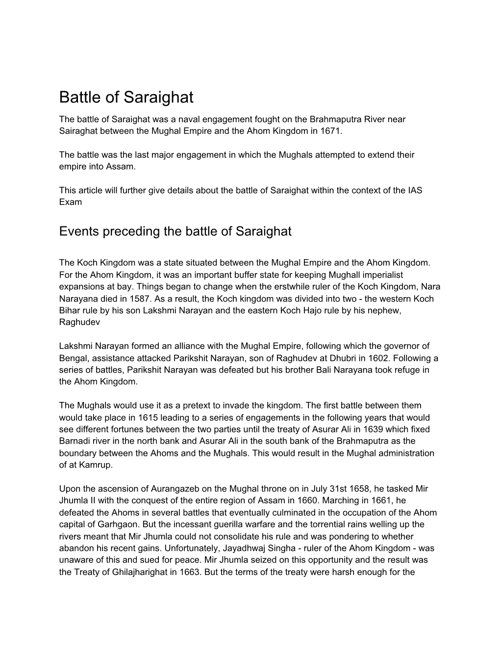 Battle of Saraighat