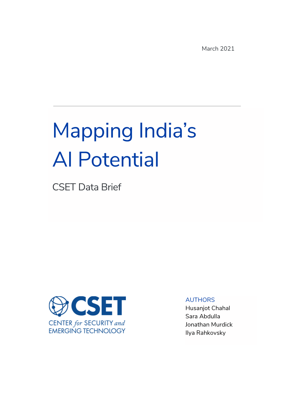 CSET Data Brief