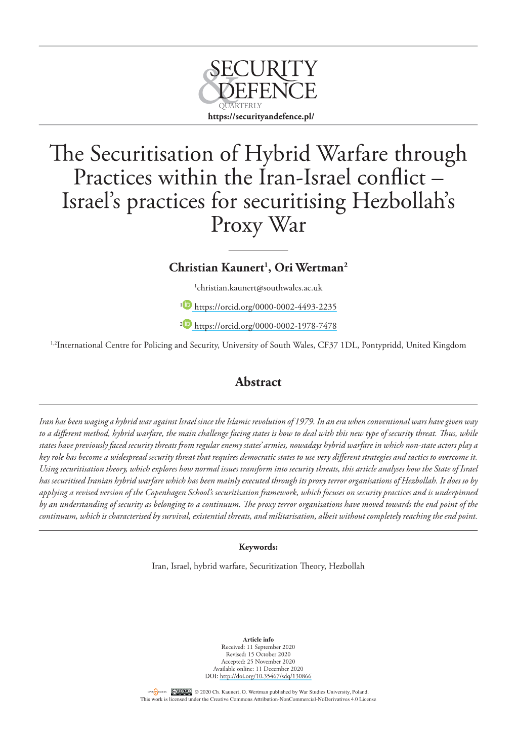 Israel's Practices for Securitising Hezbollah's Proxy