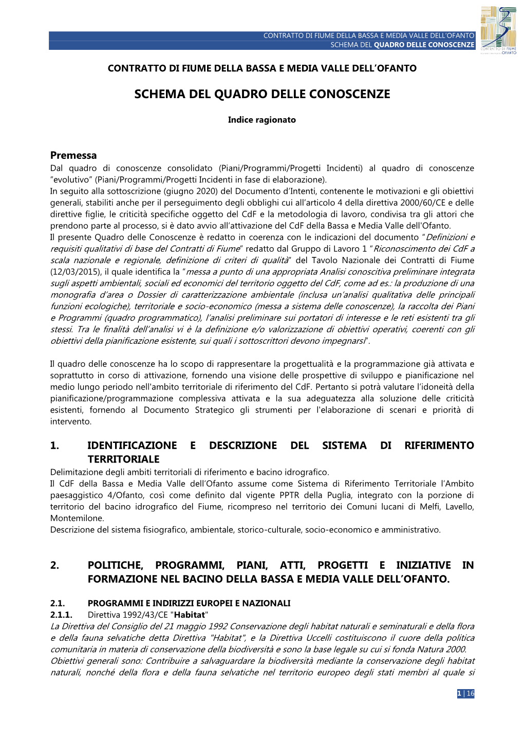 Schema Quadro Di Conoscenze