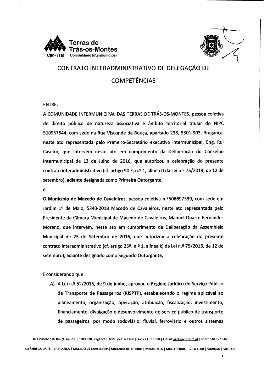 Contrato Interadministrativo De Delegação De Competências