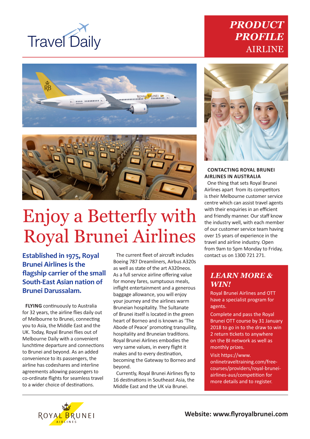 Enjoy a Betterfly with Royal Brunei Airlines