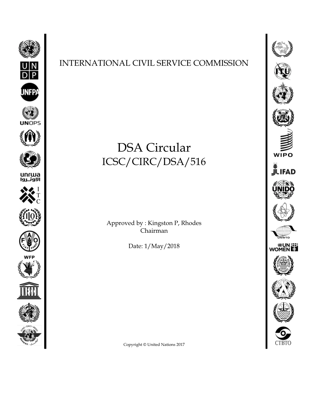 DSA Circular ICSC/CIRC/DSA/516