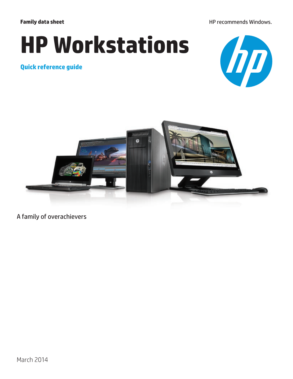 HP Workstations Quick Reference Guide