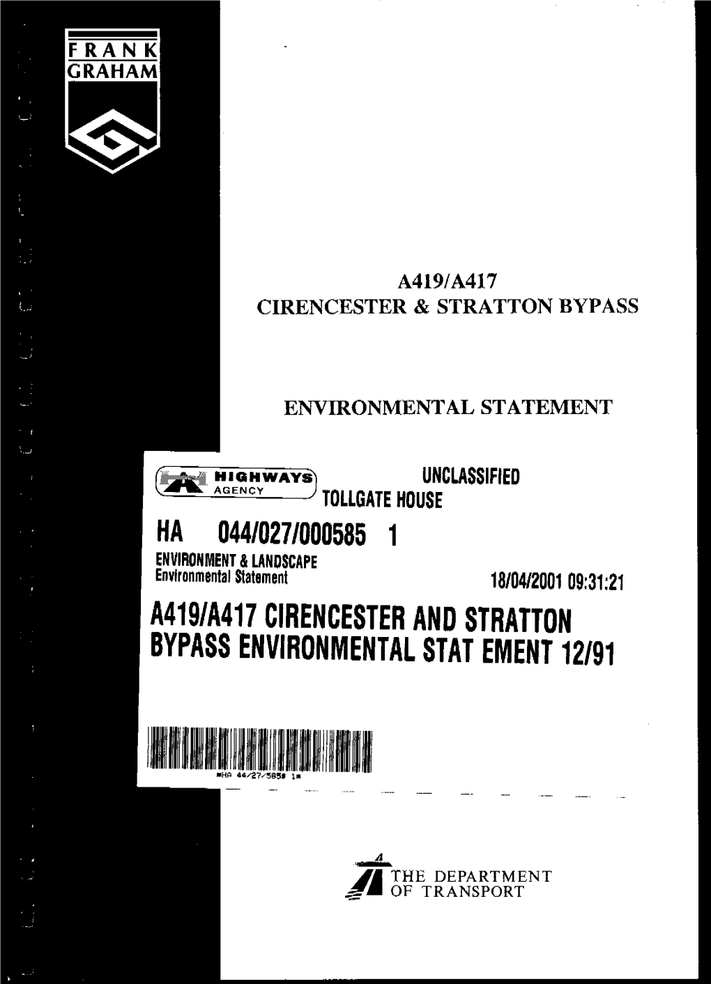A419/ A417 Cirencester & Stratton Bypass I Environmental Statement