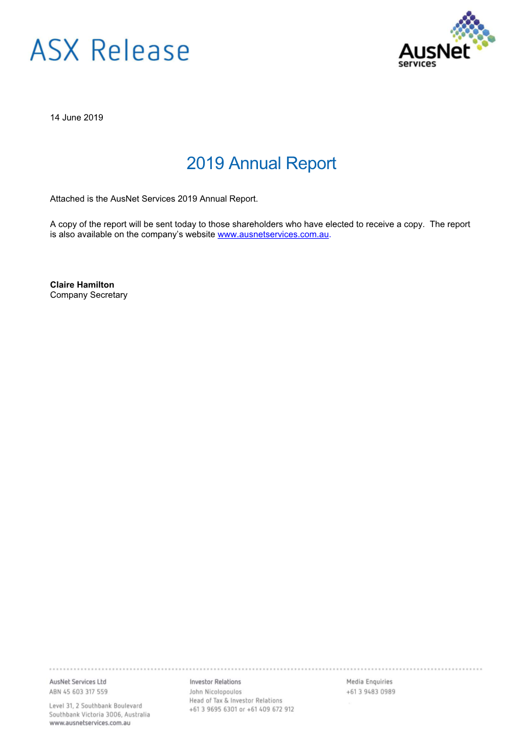 2019 Annual Report