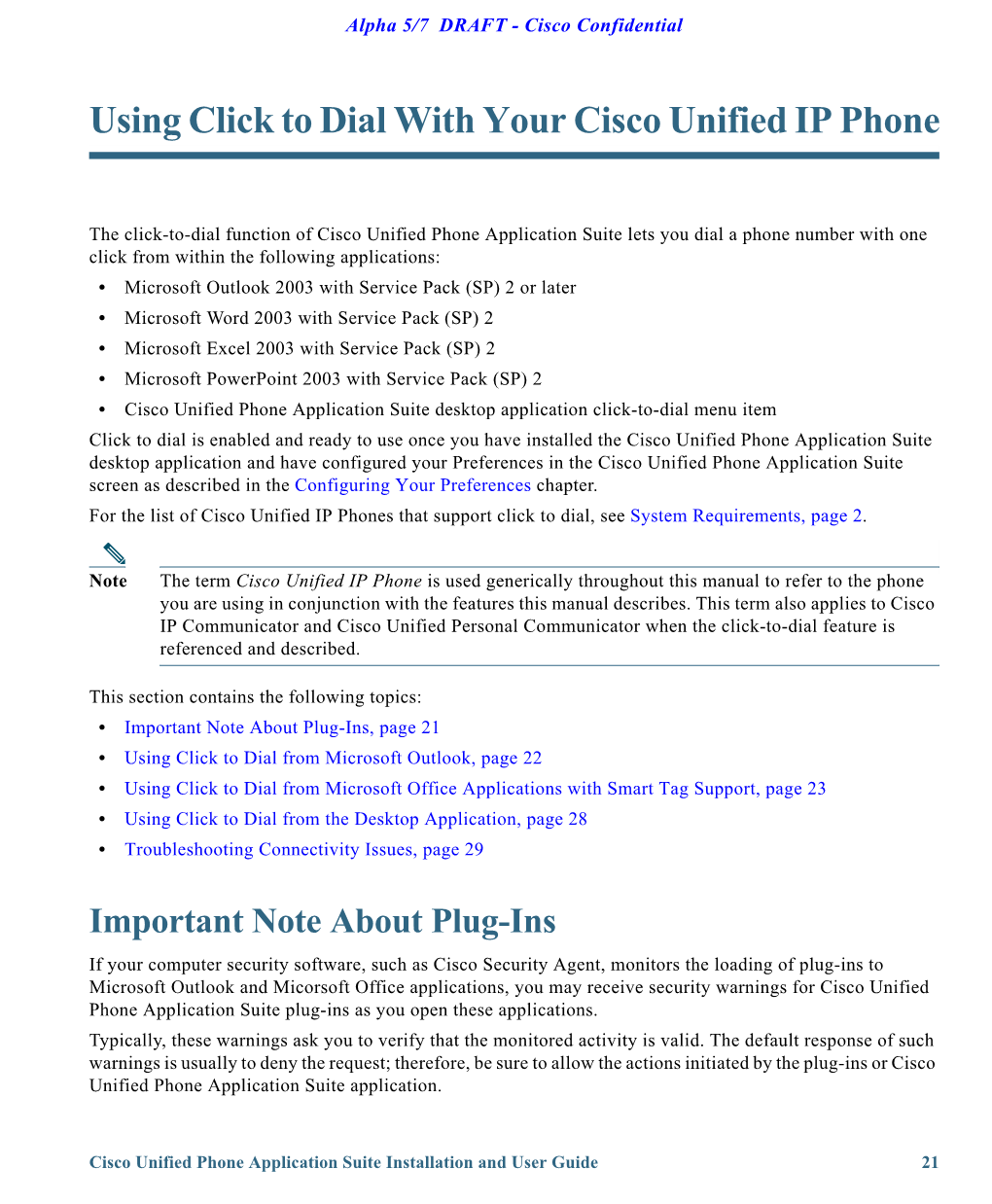 Using Click to Dial with Your Cisco Unified IP Phone