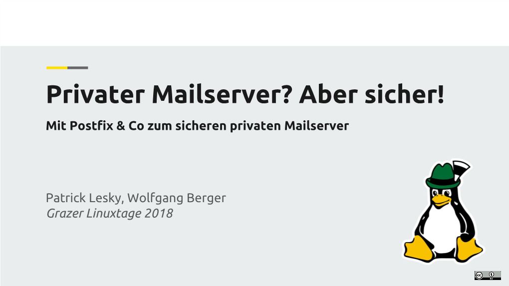 Privater Mailserver? Aber Sicher!