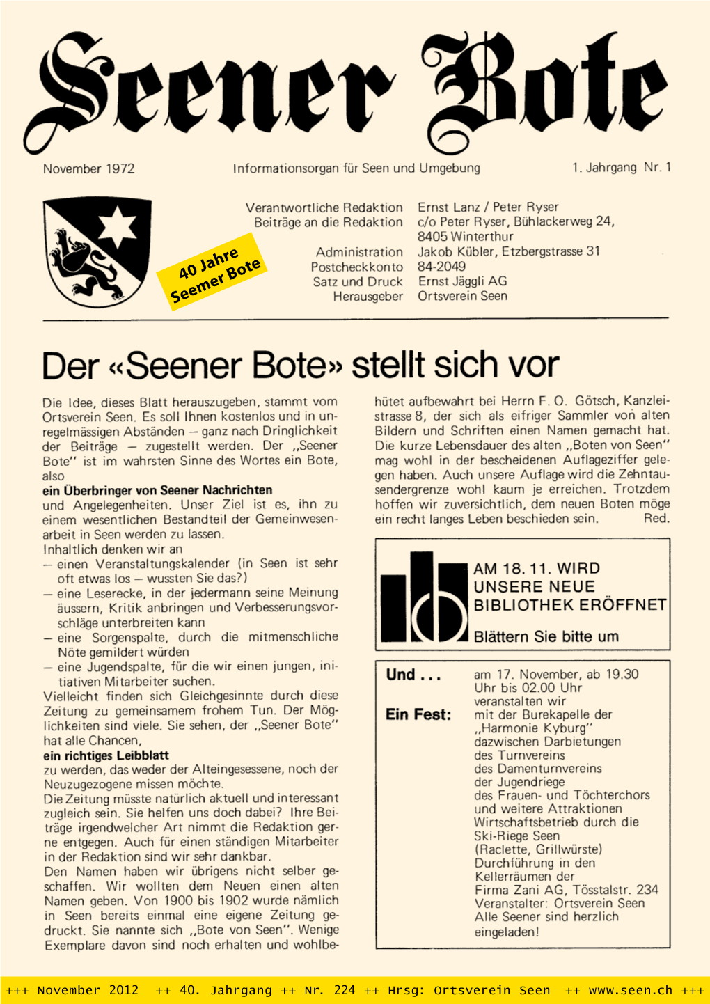 40 Jahre Seemer Bote