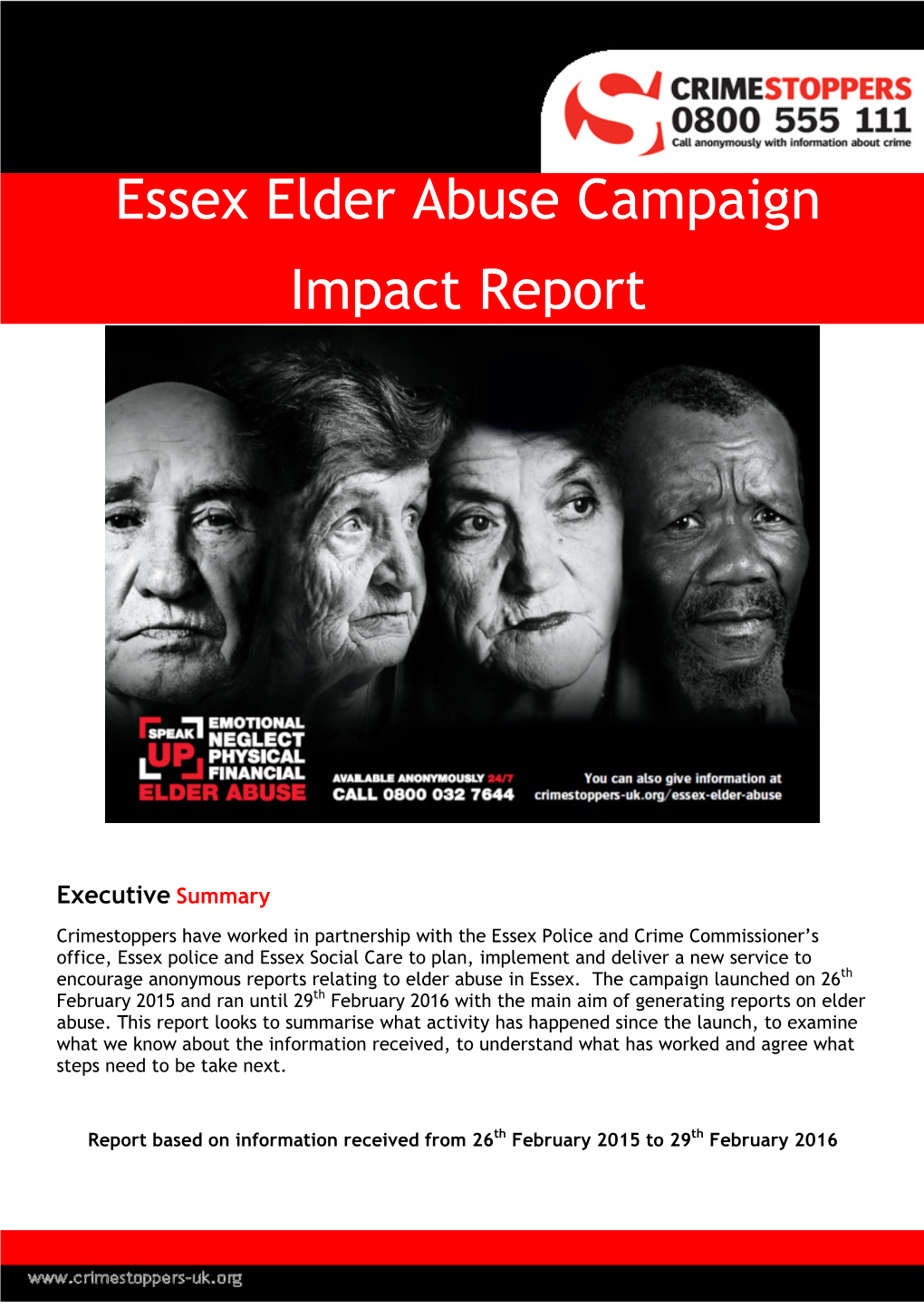 Essex Elder Abuse Campaign Impact Report