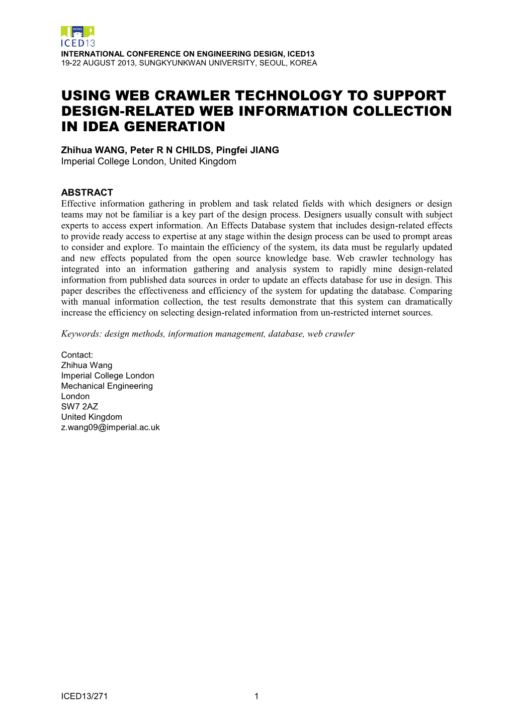Using Web Crawler Technology to Support Design-Related Web Information Collection in Idea Generation