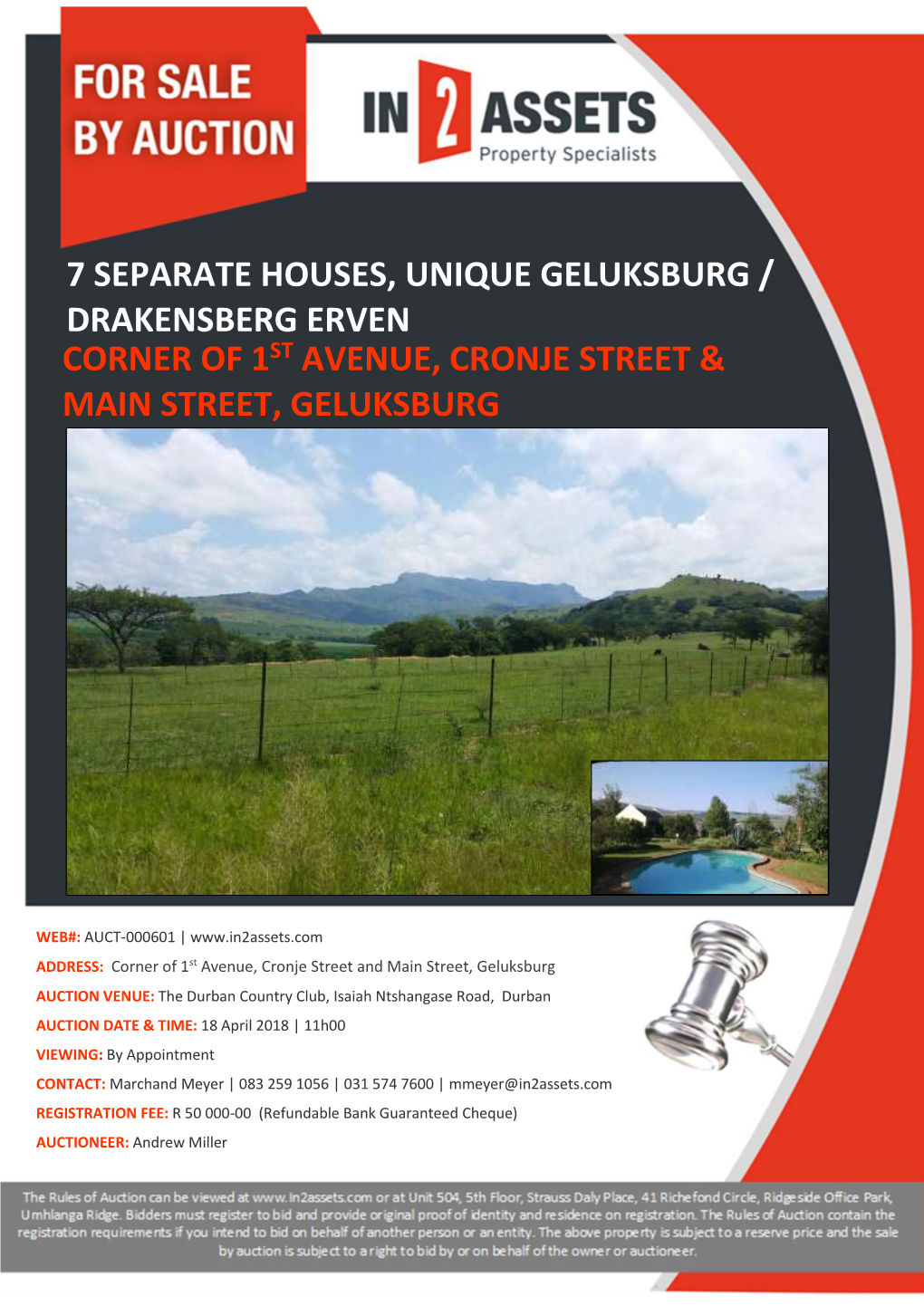 7 Separate Houses, Unique Geluksburg / Drakensberg Erven Corner of 1St Avenue, Cronje Street & Main Street, Geluksburg