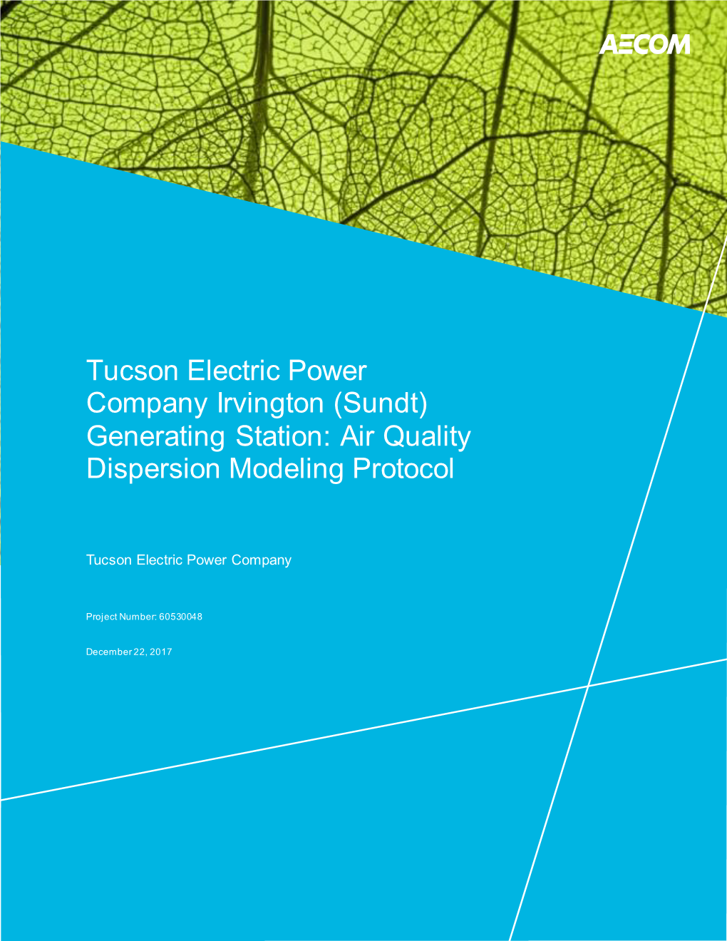 (Sundt) Generating Station: Air Quality Dispersion Modeling Protocol