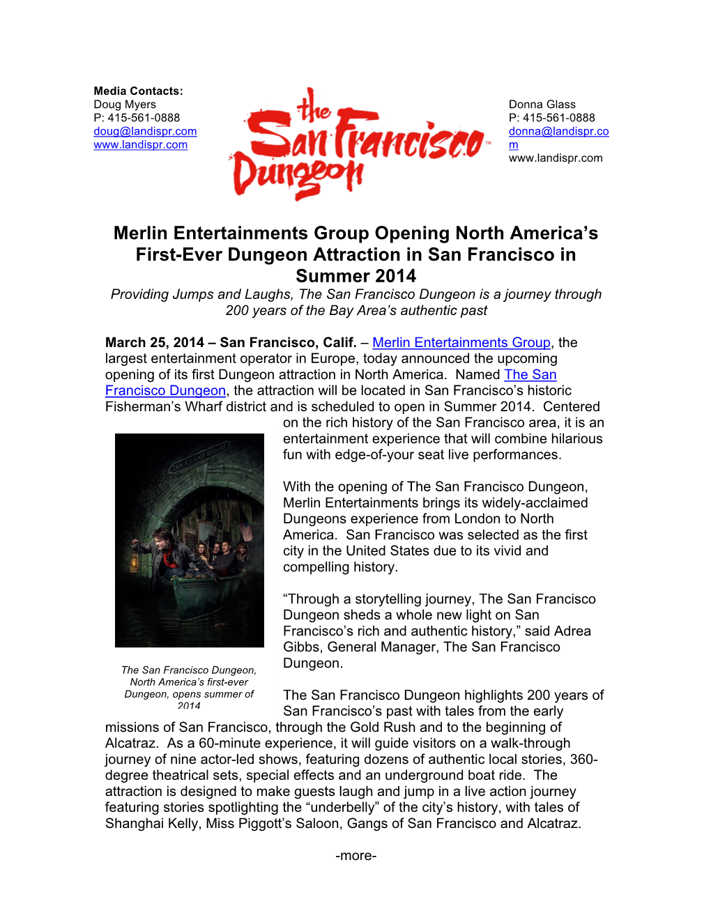 Merlin Entertainments Group Opening North America's First-Ever