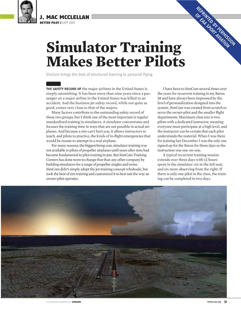Sport Aviation Simulator Training Makes Better Pilots