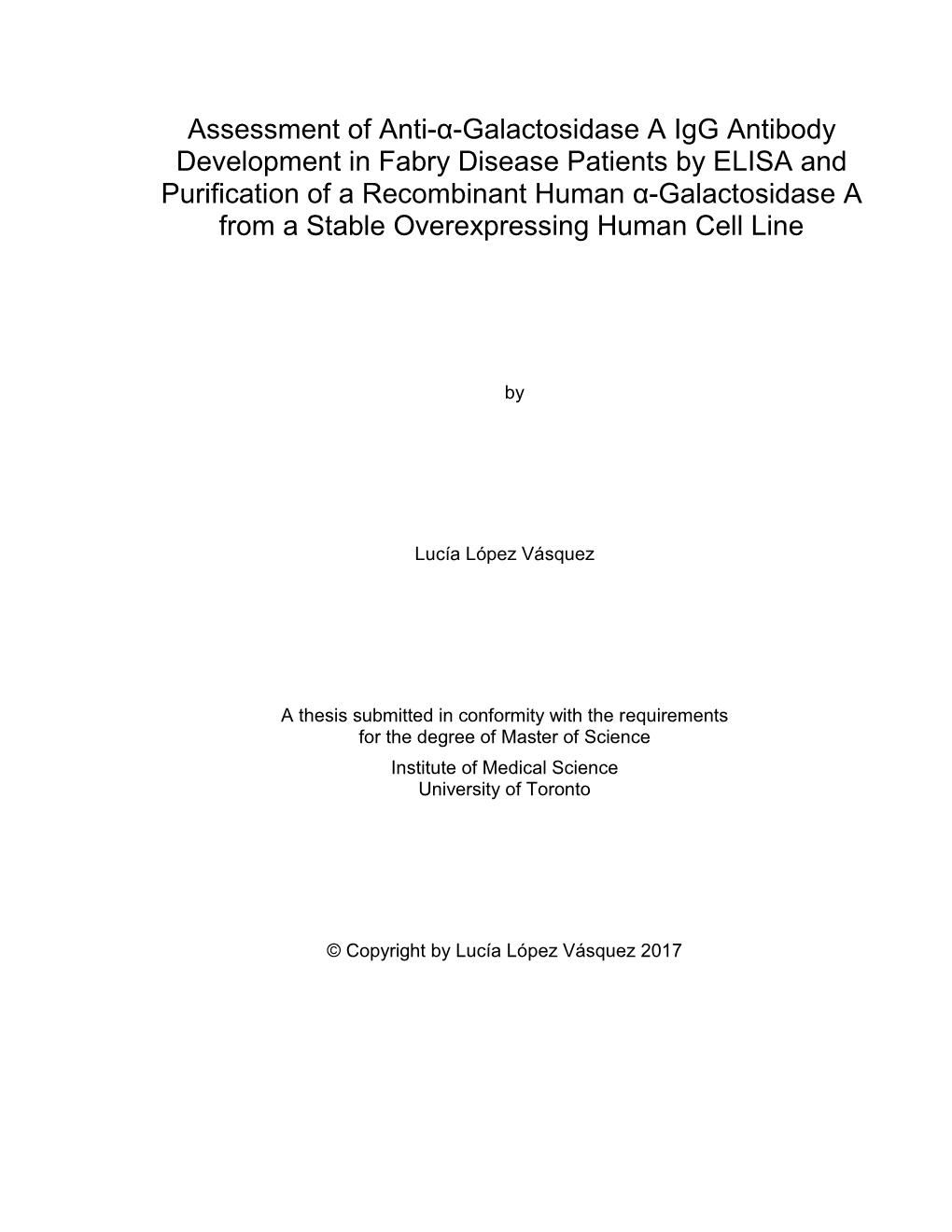 Assessment of Anti-Α-Galactosidase a Igg Antibody Development In