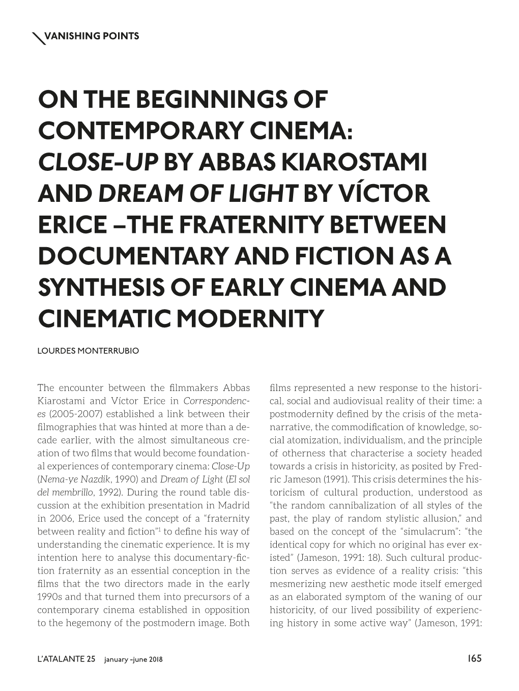 On the Beginnings of Contemporary Cinema