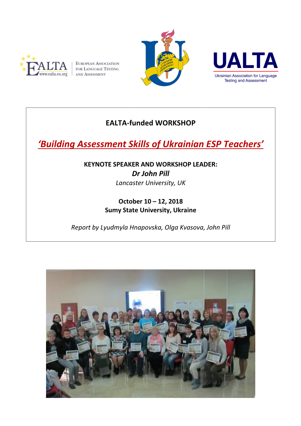 'Building Assessment Skills of Ukrainian ESP Teachers'