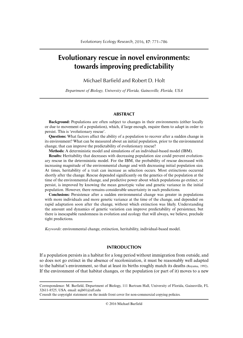 Evolutionary Rescue in Novel Environments: Towards Improving Predictability