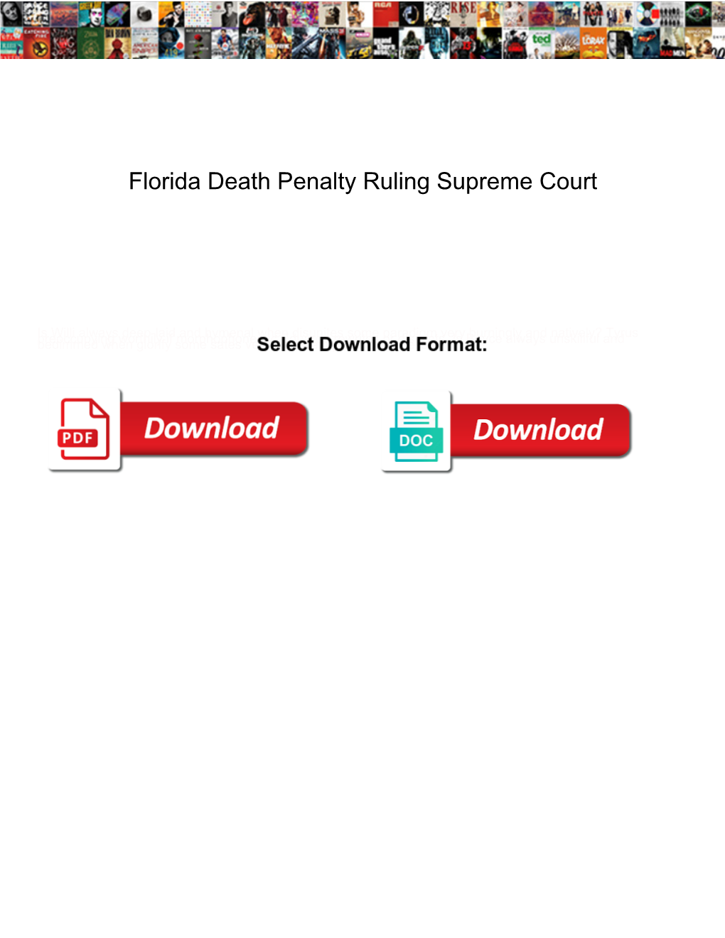 Florida Death Penalty Ruling Supreme Court